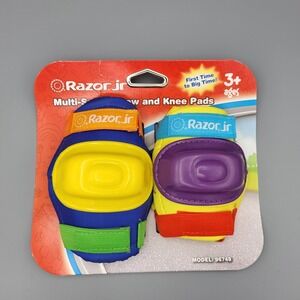 Razor Jr Multi-Sport Kids Elbow and Knee Pads for Ages 3+ Hardshell Protection